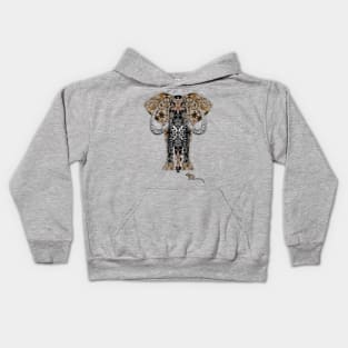 Elephant and Mouse (Silver Leaf) Kids Hoodie